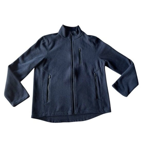 Mack Weldon Latitude Mens Sz M Total Eclipse Blue Full Zip Fleece Jacket - Picture 9 of 9
